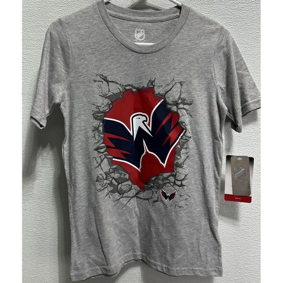 Washington Capitals NHL Breakthrough‎ Grey T Shirt Size Medium 10/12 NWT - Picture 1 of 6